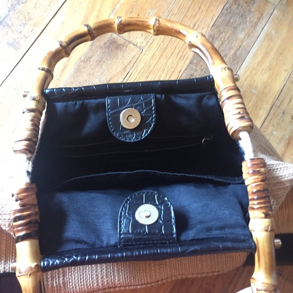 Ann Taylor LOFT Chic Bamboo & Leather Handbag - Picture 5 of 6